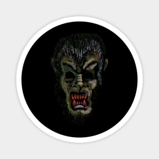 Dark-eyed Wolf Man Magnet